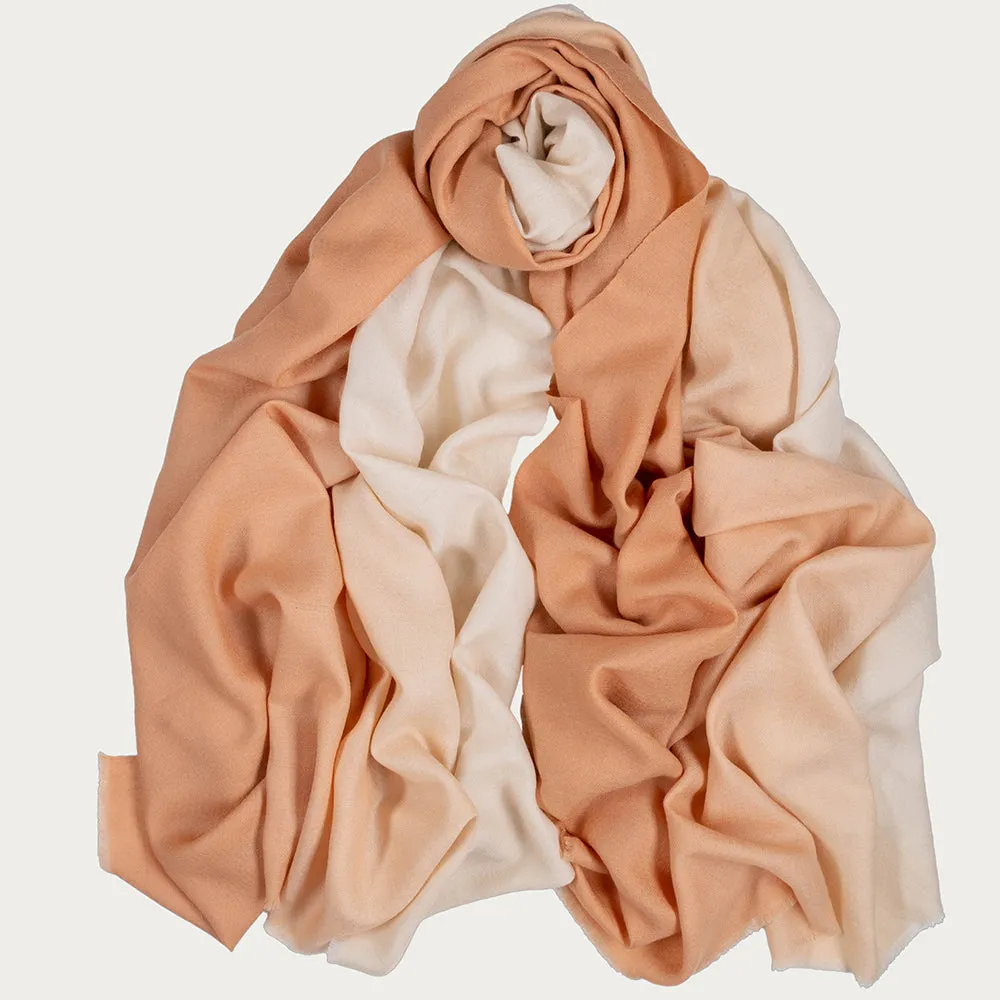 Caramel to Cream Pashmina Cashmere Ring Shawl