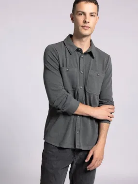 Clark Shirt - Long Sleeve Button Up BLACK OLIVE