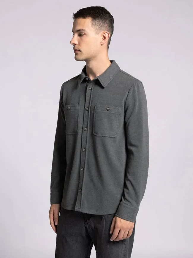 Clark Shirt - Long Sleeve Button Up BLACK OLIVE