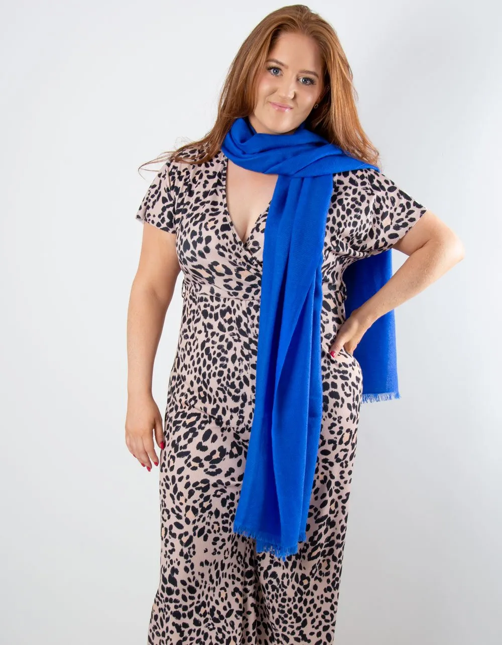 Cobalt Blue Cashmere Pashmina