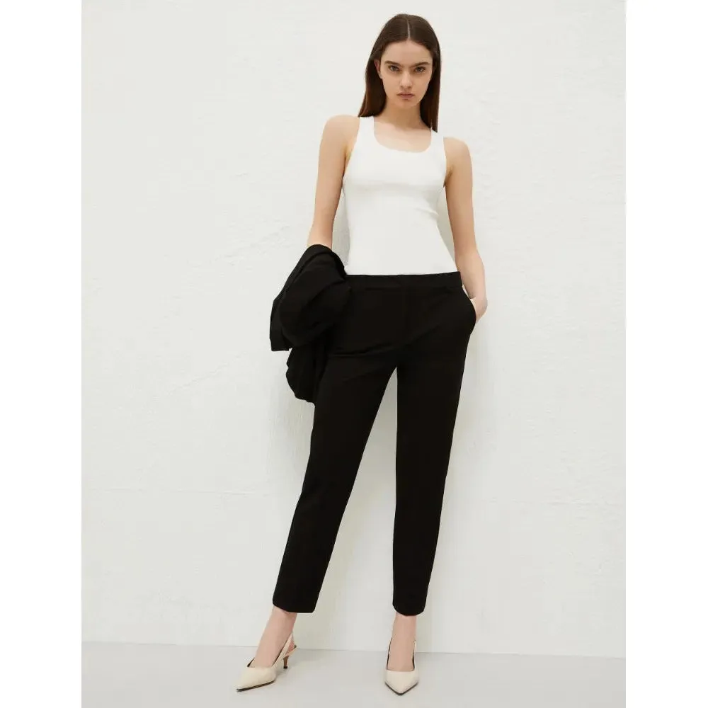 GEMMA Viscose Stretch Trouser Black