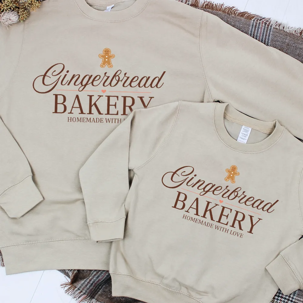 Gingerbread Bakery Matching Sand Sweatshirts