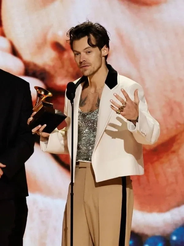 Grammys Awards 2023 Harry Styles White Blazer