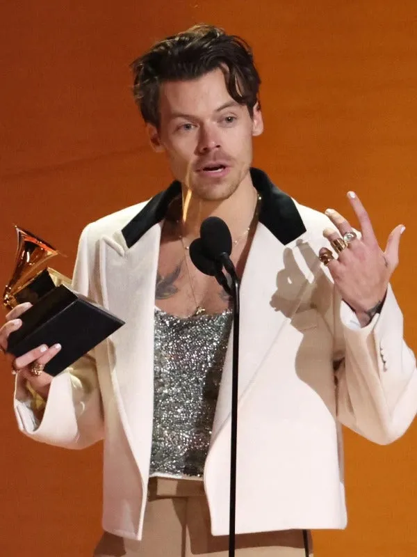 Grammys Awards 2023 Harry Styles White Blazer