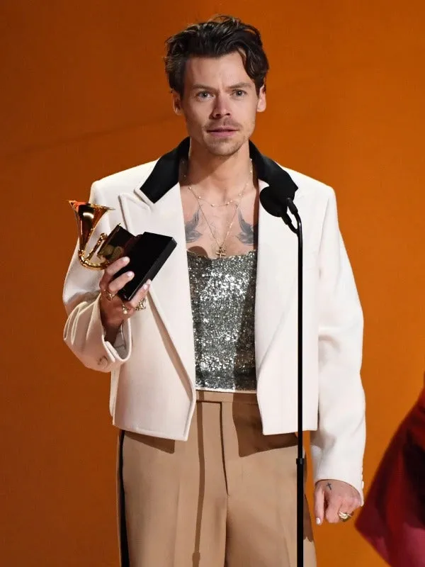 Grammys Awards 2023 Harry Styles White Blazer