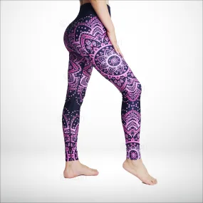 HZORI® |High Waist Printed Yoga Pants for Women, Tummy Control Running Sports Workout Yoga Leggings|Sunflower Purple Style