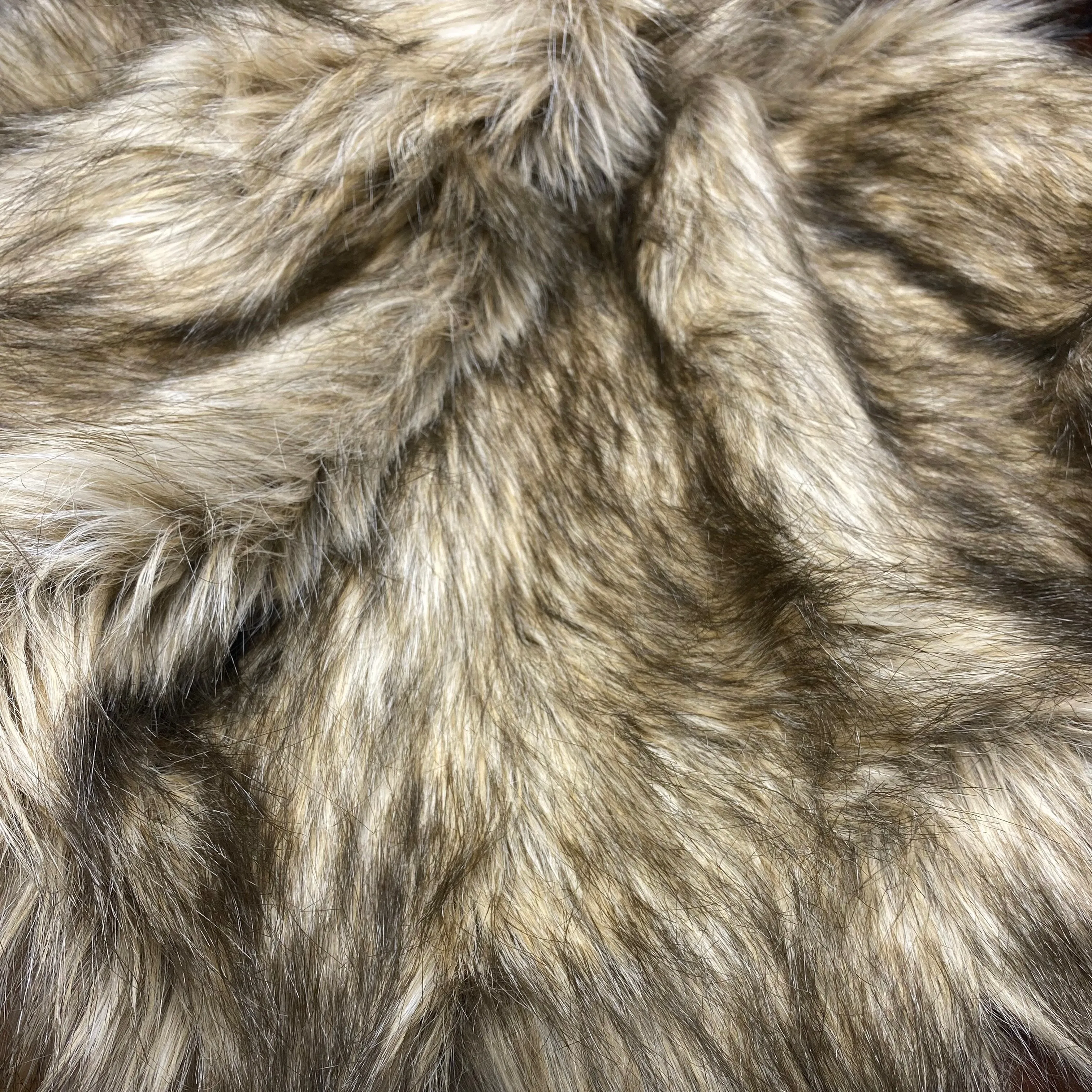 Luxury Faux Fur Fabric Long Pile Black and Animal 55" Wide