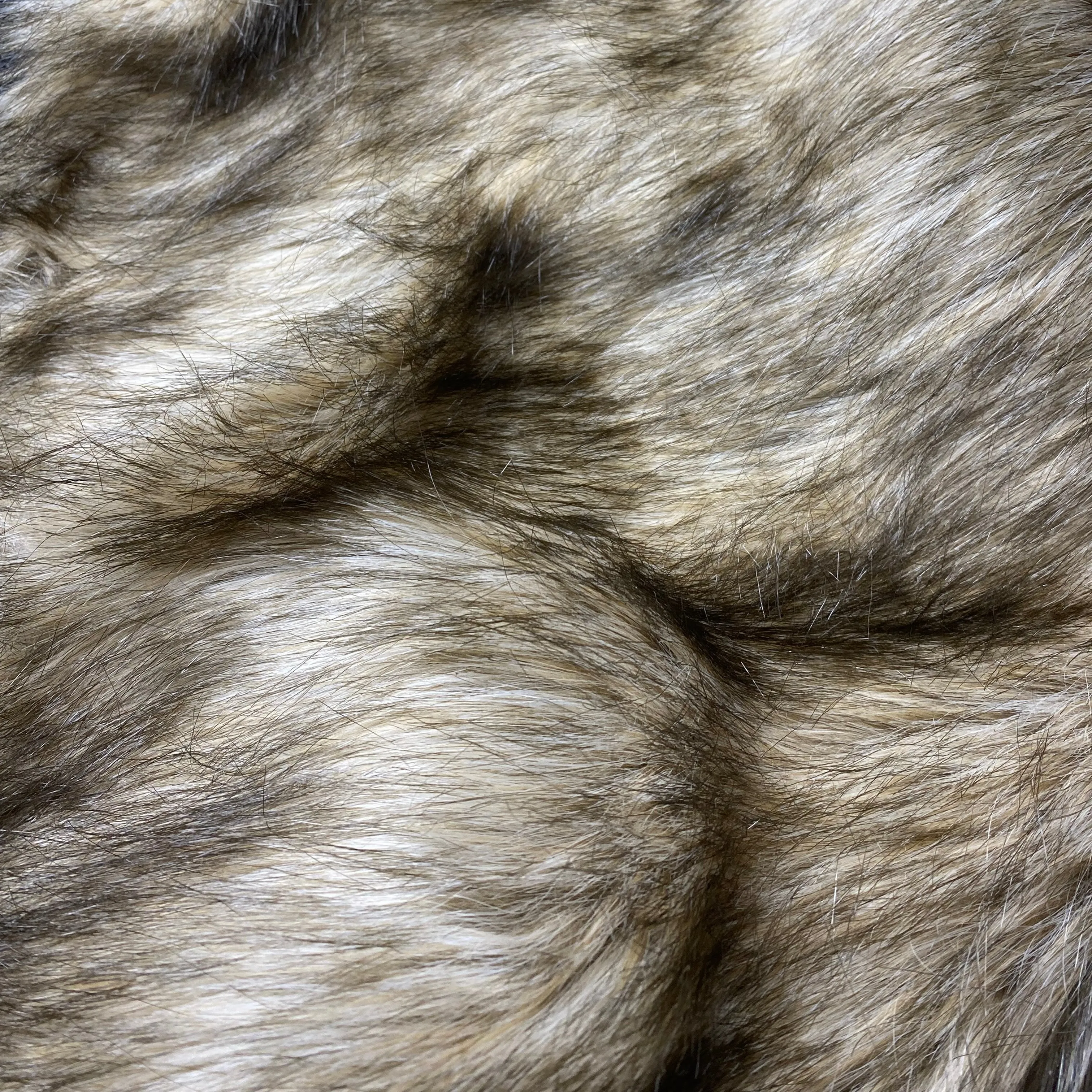 Luxury Faux Fur Fabric Long Pile Black and Animal 55" Wide