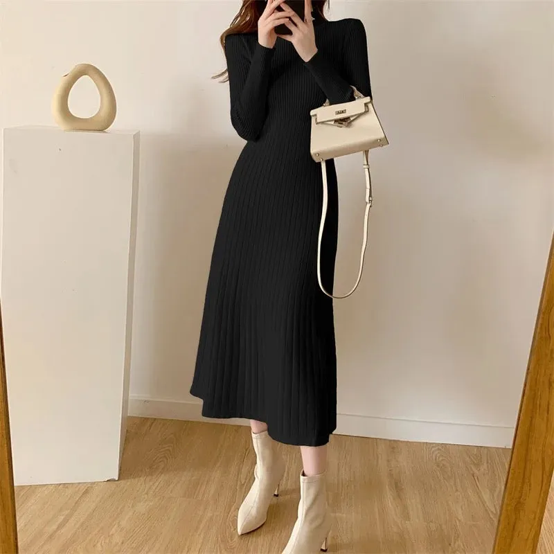 Misty Premium Woolen Knitted Midi Dress