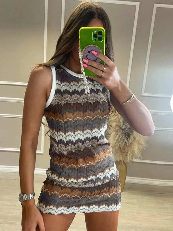 Sensual Crochet Knitted Tank Pencil Mini Dress