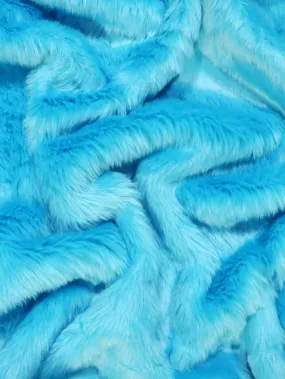 Short Shag Faux Fur Fabric / Electric Blue / Sold By The Yard