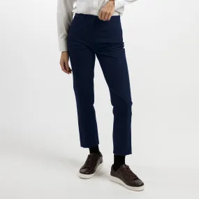 Women's Navy Slim Tech Trouser