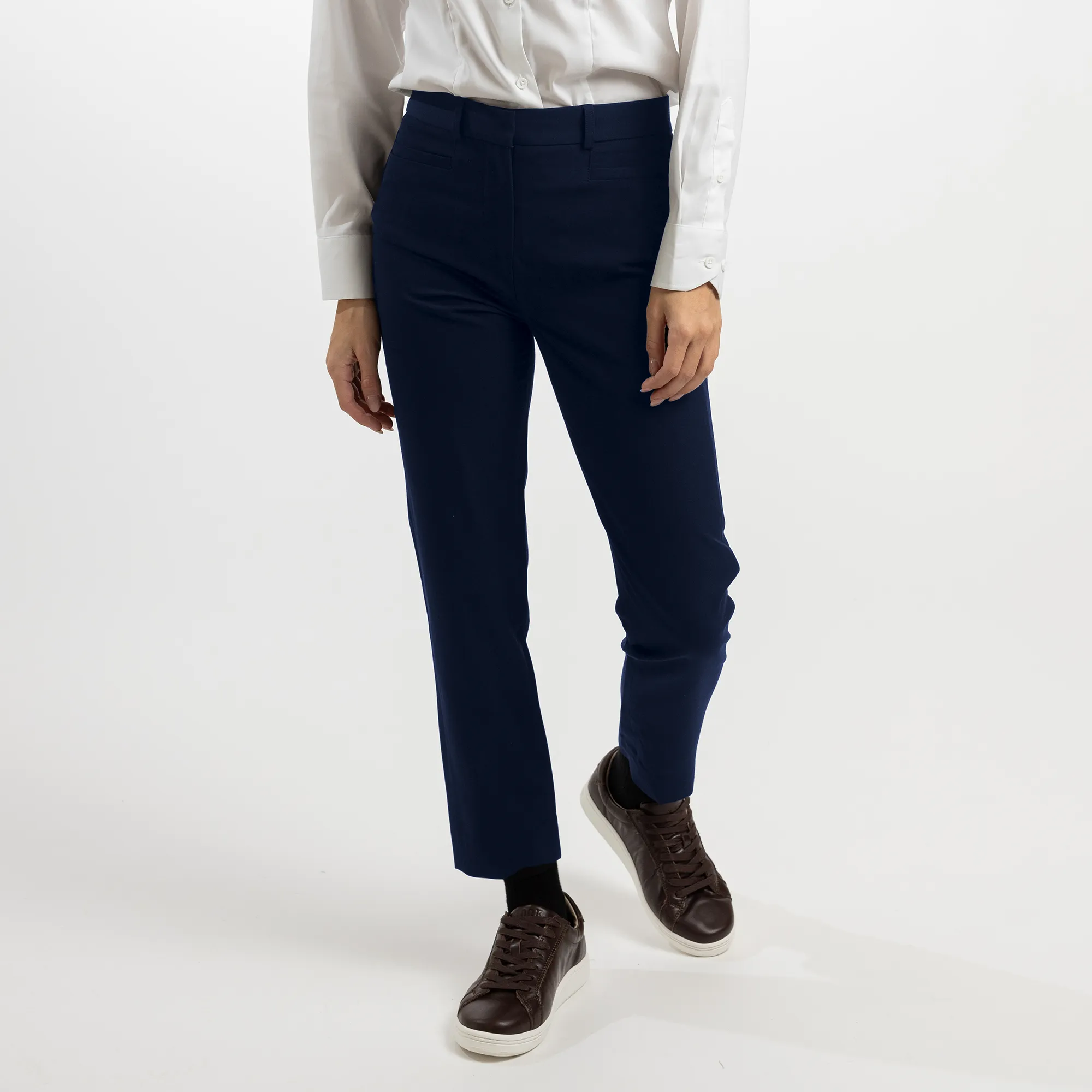 Women's Navy Slim Tech Trouser