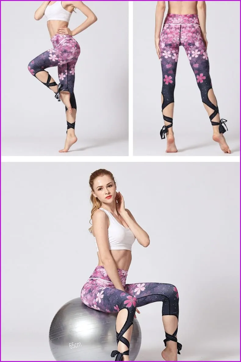 Yoga Leggings Slim Fitness Athletic Pants DE141